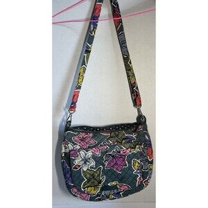 Vera Bradley Women's Quilted Falling Flowers Carson Crossbody Shoulder Bag
